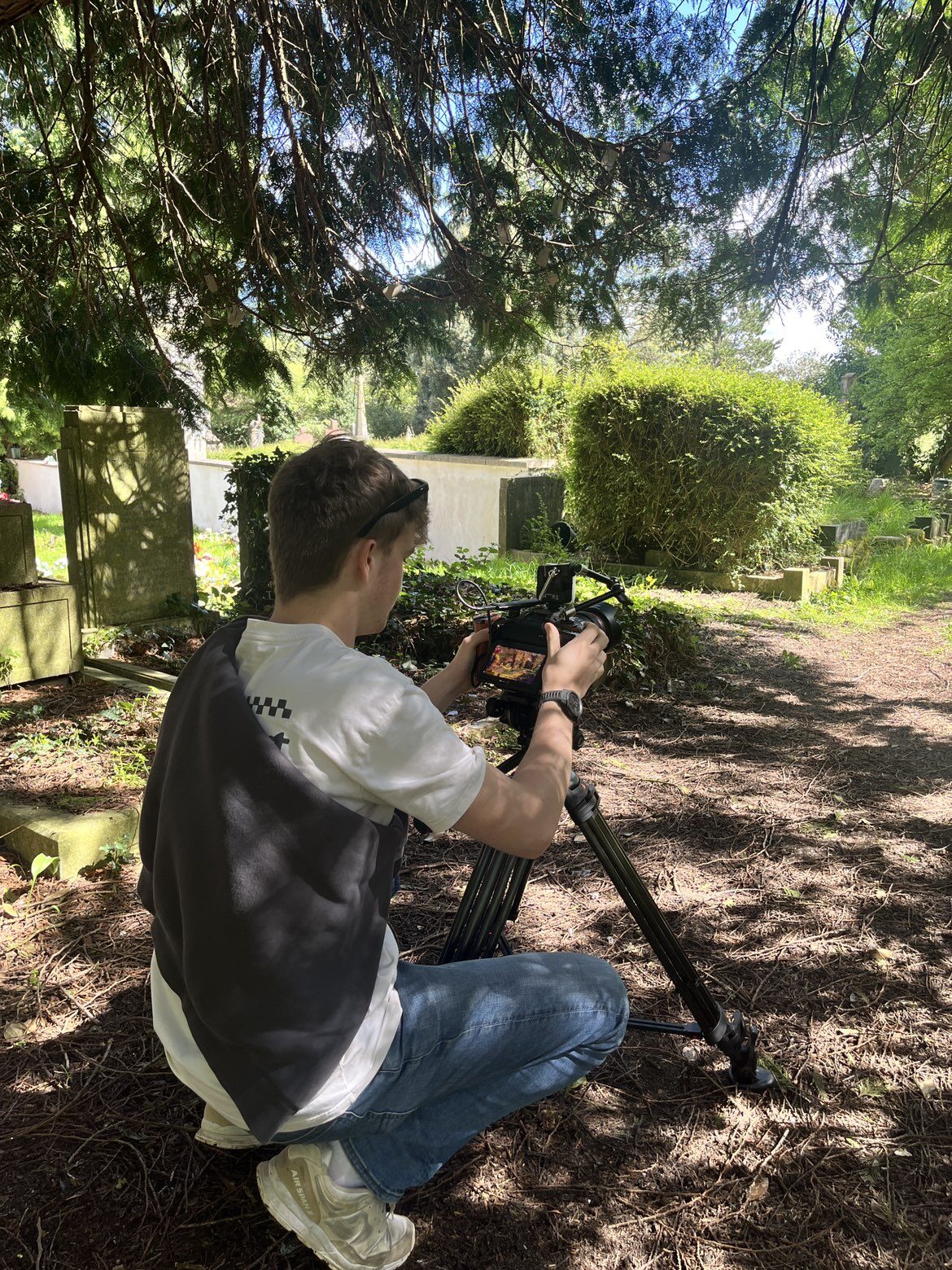 Film crew on set